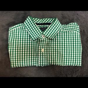 Mens M Charles Tyrwhitt Green Slim Fit Dress Shirt